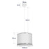 GLOBOSTAR® ELECTRA 203-0112 Μοντέρνο Κρεμαστό Φωτιστικό Οροφής με Ντουί 1 x E27 AC 220-240V IP20 - Mπεζ & Χρυσό - Μ30 x Π30 x Υ23cm - ledmania.gr