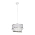 GLOBOSTAR® SONIA 203-0115 Μοντέρνο Κρεμαστό Φωτιστικό Οροφής με Ντουί 1 x E27 AC 220-240V IP20 - Λευκό & Ασημί - Μ30 x Π30 x Υ24cm - ledmania.gr