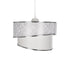 GLOBOSTAR® SONIA 203-0115 Μοντέρνο Κρεμαστό Φωτιστικό Οροφής με Ντουί 1 x E27 AC 220-240V IP20 - Λευκό & Ασημί - Μ30 x Π30 x Υ24cm - ledmania.gr