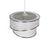 GLOBOSTAR® SONIA 203-0115 Μοντέρνο Κρεμαστό Φωτιστικό Οροφής με Ντουί 1 x E27 AC 220-240V IP20 - Λευκό & Ασημί - Μ30 x Π30 x Υ24cm - ledmania.gr