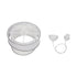GLOBOSTAR® SONIA 203-0115 Μοντέρνο Κρεμαστό Φωτιστικό Οροφής με Ντουί 1 x E27 AC 220-240V IP20 - Λευκό & Ασημί - Μ30 x Π30 x Υ24cm - ledmania.gr