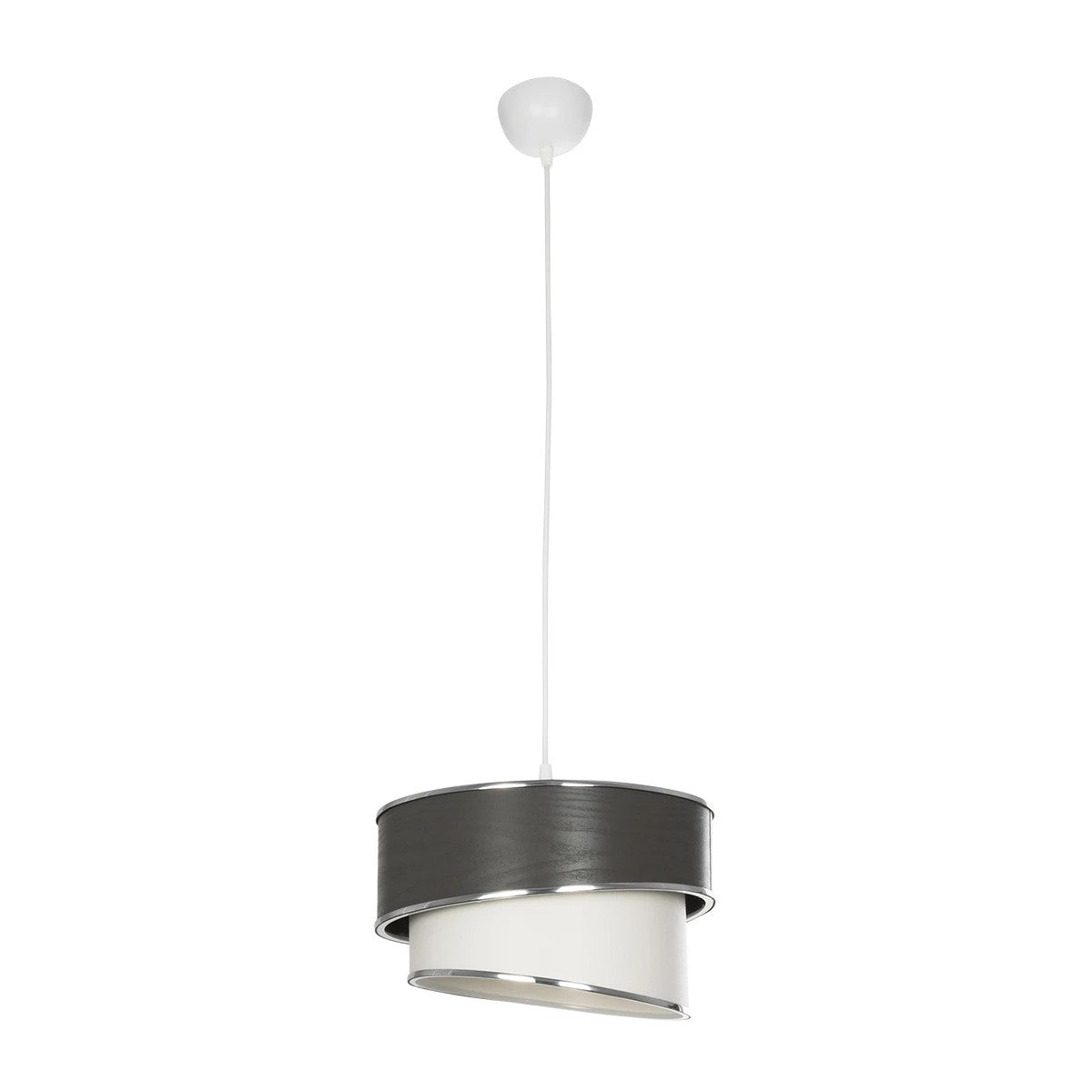 GLOBOSTAR® SONIA 203-0116 Μοντέρνο Κρεμαστό Φωτιστικό Οροφής με Ντουί 1 x E27 AC 220-240V IP20 - Γκρι & Λευκό - Μ30 x Π30 x Υ24cm - ledmania.gr