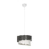 GLOBOSTAR® SONIA 203-0116 Μοντέρνο Κρεμαστό Φωτιστικό Οροφής με Ντουί 1 x E27 AC 220-240V IP20 - Γκρι & Λευκό - Μ30 x Π30 x Υ24cm - ledmania.gr