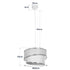 GLOBOSTAR® SONIA 203-0117 Μοντέρνο Κρεμαστό Φωτιστικό Οροφής με Ντουί 1 x E27 AC 220-240V IP20 - Λευκό & Χρυσό - Μ30 x Π30 x Υ24cm - ledmania.gr