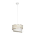 GLOBOSTAR® SONIA 203-0117 Μοντέρνο Κρεμαστό Φωτιστικό Οροφής με Ντουί 1 x E27 AC 220-240V IP20 - Λευκό & Χρυσό - Μ30 x Π30 x Υ24cm - ledmania.gr