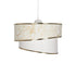 GLOBOSTAR® SONIA 203-0117 Μοντέρνο Κρεμαστό Φωτιστικό Οροφής με Ντουί 1 x E27 AC 220-240V IP20 - Λευκό & Χρυσό - Μ30 x Π30 x Υ24cm - ledmania.gr