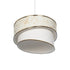 GLOBOSTAR® SONIA 203-0117 Μοντέρνο Κρεμαστό Φωτιστικό Οροφής με Ντουί 1 x E27 AC 220-240V IP20 - Λευκό & Χρυσό - Μ30 x Π30 x Υ24cm - ledmania.gr