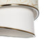 GLOBOSTAR® SONIA 203-0117 Μοντέρνο Κρεμαστό Φωτιστικό Οροφής με Ντουί 1 x E27 AC 220-240V IP20 - Λευκό & Χρυσό - Μ30 x Π30 x Υ24cm - ledmania.gr