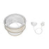 GLOBOSTAR® SONIA 203-0117 Μοντέρνο Κρεμαστό Φωτιστικό Οροφής με Ντουί 1 x E27 AC 220-240V IP20 - Λευκό & Χρυσό - Μ30 x Π30 x Υ24cm - ledmania.gr