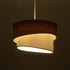 GLOBOSTAR® SONIA 203-0119 Μοντέρνο Κρεμαστό Φωτιστικό Οροφής με Ντουί 1 x E27 AC 220-240V IP20 - Καφέ & Λευκό - Μ30 x Π30 x Υ24cm - ledmania.gr