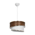 GLOBOSTAR® SONIA 203-0119 Μοντέρνο Κρεμαστό Φωτιστικό Οροφής με Ντουί 1 x E27 AC 220-240V IP20 - Καφέ & Λευκό - Μ30 x Π30 x Υ24cm - ledmania.gr