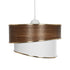 GLOBOSTAR® SONIA 203-0119 Μοντέρνο Κρεμαστό Φωτιστικό Οροφής με Ντουί 1 x E27 AC 220-240V IP20 - Καφέ & Λευκό - Μ30 x Π30 x Υ24cm - ledmania.gr