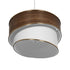 GLOBOSTAR® SONIA 203-0119 Μοντέρνο Κρεμαστό Φωτιστικό Οροφής με Ντουί 1 x E27 AC 220-240V IP20 - Καφέ & Λευκό - Μ30 x Π30 x Υ24cm - ledmania.gr