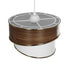 GLOBOSTAR® SONIA 203-0119 Μοντέρνο Κρεμαστό Φωτιστικό Οροφής με Ντουί 1 x E27 AC 220-240V IP20 - Καφέ & Λευκό - Μ30 x Π30 x Υ24cm - ledmania.gr