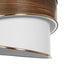 GLOBOSTAR® SONIA 203-0119 Μοντέρνο Κρεμαστό Φωτιστικό Οροφής με Ντουί 1 x E27 AC 220-240V IP20 - Καφέ & Λευκό - Μ30 x Π30 x Υ24cm - ledmania.gr
