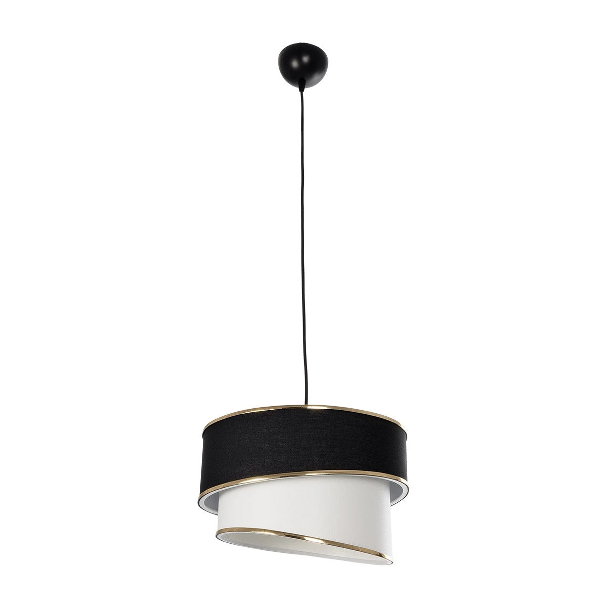 GLOBOSTAR® SONIA 203-0120 Μοντέρνο Κρεμαστό Φωτιστικό Οροφής με Ντουί 1 x E27 AC 220-240V IP20 - Μαύρο & Λευκό - Μ30 x Π30 x Υ24cm - ledmania.gr