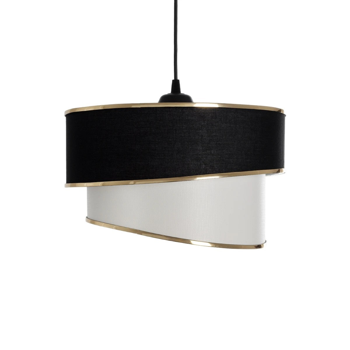 GLOBOSTAR® SONIA 203-0120 Μοντέρνο Κρεμαστό Φωτιστικό Οροφής με Ντουί 1 x E27 AC 220-240V IP20 - Μαύρο & Λευκό - Μ30 x Π30 x Υ24cm - ledmania.gr