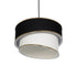 GLOBOSTAR® SONIA 203-0120 Μοντέρνο Κρεμαστό Φωτιστικό Οροφής με Ντουί 1 x E27 AC 220-240V IP20 - Μαύρο & Λευκό - Μ30 x Π30 x Υ24cm - ledmania.gr
