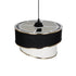 GLOBOSTAR® SONIA 203-0120 Μοντέρνο Κρεμαστό Φωτιστικό Οροφής με Ντουί 1 x E27 AC 220-240V IP20 - Μαύρο & Λευκό - Μ30 x Π30 x Υ24cm - ledmania.gr
