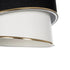 GLOBOSTAR® SONIA 203-0120 Μοντέρνο Κρεμαστό Φωτιστικό Οροφής με Ντουί 1 x E27 AC 220-240V IP20 - Μαύρο & Λευκό - Μ30 x Π30 x Υ24cm - ledmania.gr
