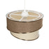 GLOBOSTAR® SONIA 203-0121 Μοντέρνο Κρεμαστό Φωτιστικό Οροφής με Ντουί 1 x E27 AC 220-240V IP20 - Μπεζ & Χρυσό - Μ30 x Π30 x Υ24cm