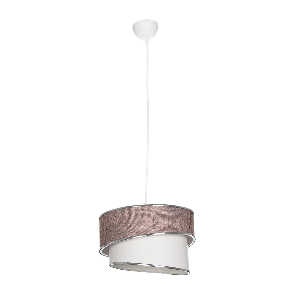 GLOBOSTAR® SONIA 203-0122 Μοντέρνο Κρεμαστό Φωτιστικό Οροφής με Ντουί 1 x E27 AC 220-240V IP20 - Ροζ & Λευκό - Μ30 x Π30 x Υ24cm - ledmania.gr