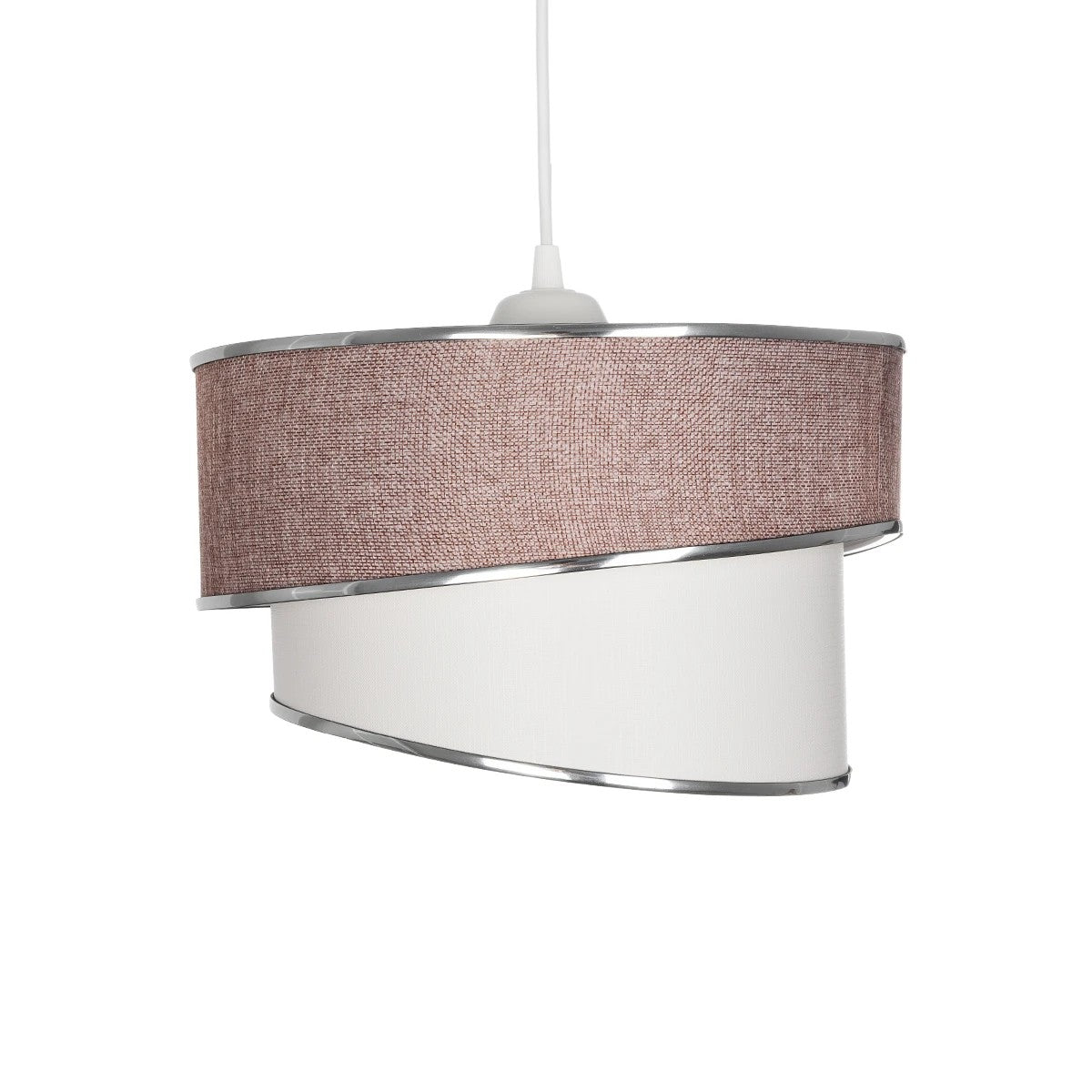 GLOBOSTAR® SONIA 203-0122 Μοντέρνο Κρεμαστό Φωτιστικό Οροφής με Ντουί 1 x E27 AC 220-240V IP20 - Ροζ & Λευκό - Μ30 x Π30 x Υ24cm - ledmania.gr