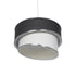 GLOBOSTAR® SONIA 203-0123 Μοντέρνο Κρεμαστό Φωτιστικό Οροφής με Ντουί 1 x E27 AC 220-240V IP20 - Γκρι & Λευκό - Μ30 x Π30 x Υ24cm