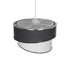 GLOBOSTAR® SONIA 203-0123 Μοντέρνο Κρεμαστό Φωτιστικό Οροφής με Ντουί 1 x E27 AC 220-240V IP20 - Γκρι & Λευκό