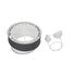 GLOBOSTAR® SONIA 203-0123 Μοντέρνο Κρεμαστό Φωτιστικό Οροφής με Ντουί 1 x E27 AC 220-240V IP20 - Γκρι & Λευκό - Μ30 x Π30 x Υ24cm.