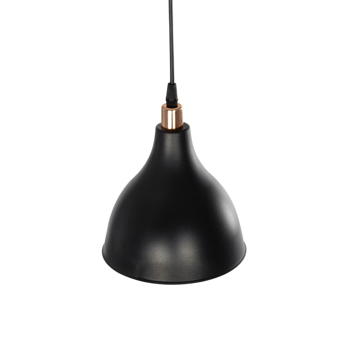 GLOBOSTAR® RADE 203-0124 Μοντέρνο Κρεμαστό Φωτιστικό Οροφής με Ντουί 1 x E27 AC 220-240V IP20 - Μαύρο & Χάλκινο - Μ18.5 x Π18.5 x Υ23cm
