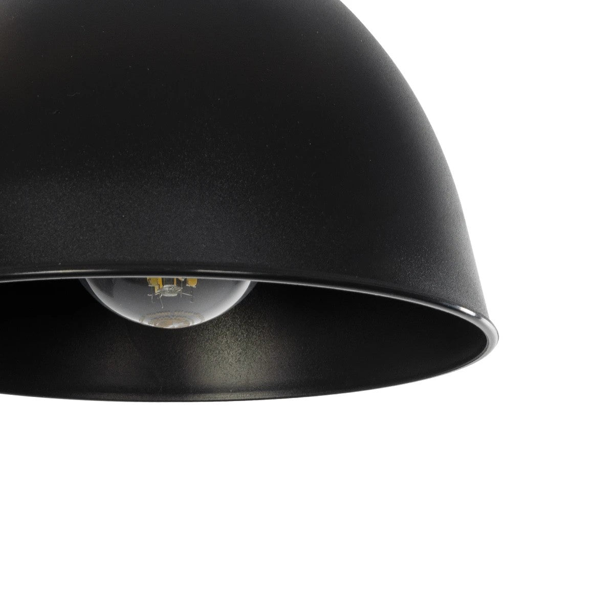 GLOBOSTAR® RADE 203-0124 Μοντέρνο Κρεμαστό Φωτιστικό Οροφής με Ντουί 1 x E27 AC 220-240V IP20 - Μαύρο & Χάλκινο - Μ18.5 x Π18.5 x Υ23cm