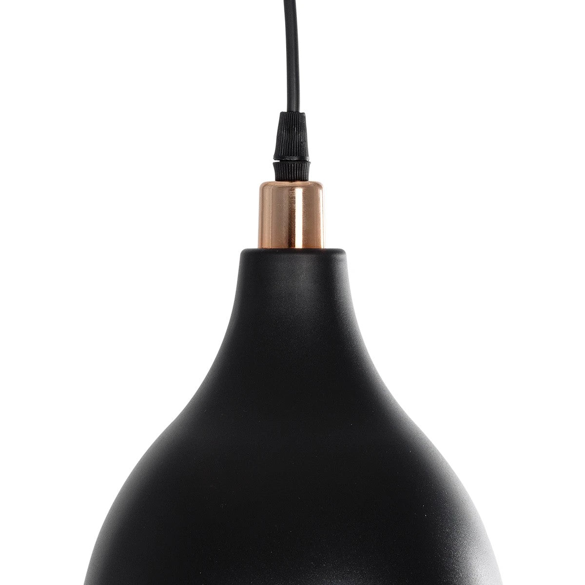 GLOBOSTAR® RADE 203-0124 Μοντέρνο Κρεμαστό Φωτιστικό Οροφής με Ντουί 1 x E27 AC 220-240V IP20 - Μαύρο & Χάλκινο - Μ18.5 x Π18.5 x Υ23cm