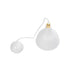 GLOBOSTAR® RADE 203-0125 Μοντέρνο Κρεμαστό Φωτιστικό Οροφής με Ντουί 1 x E27 AC 220-240V IP20 - Λευκό & Χρυσό - Μ18.5 x Π18.5 x Υ23cm - ledmania.gr