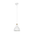 GLOBOSTAR® RADE 203-0125 Μοντέρνο Κρεμαστό Φωτιστικό Οροφής με Ντουί 1 x E27 AC 220-240V IP20 - Λευκό & Χρυσό - Μ18.5 x Π18.5 x Υ23cm - ledmania.gr