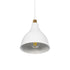 GLOBOSTAR® RADE 203-0125 Μοντέρνο Κρεμαστό Φωτιστικό Οροφής με Ντουί 1 x E27 AC 220-240V IP20 - Λευκό & Χρυσό - Μ18.5 x Π18.5 x Υ23cm - ledmania.gr