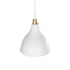 GLOBOSTAR® RADE 203-0125 Μοντέρνο Κρεμαστό Φωτιστικό Οροφής με Ντουί 1 x E27 AC 220-240V IP20 - Λευκό & Χρυσό - Μ18.5 x Π18.5 x Υ23cm - ledmania.gr