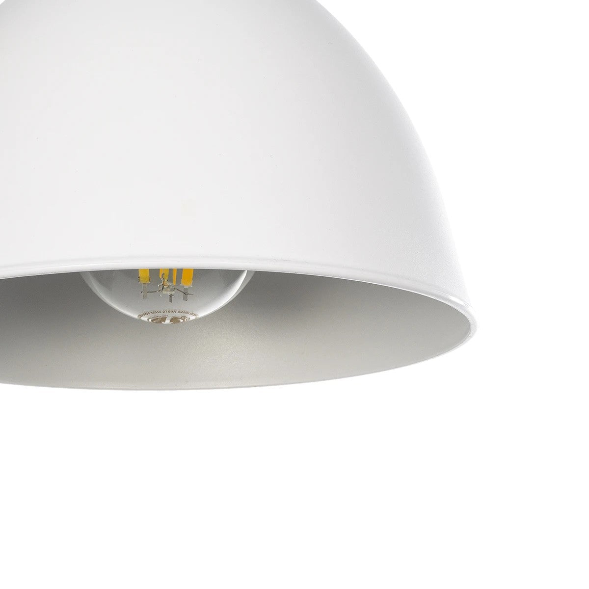 GLOBOSTAR® RADE 203-0125 Μοντέρνο Κρεμαστό Φωτιστικό Οροφής με Ντουί 1 x E27 AC 220-240V IP20 - Λευκό & Χρυσό - Μ18.5 x Π18.5 x Υ23cm - ledmania.gr