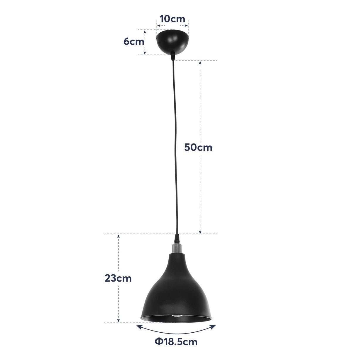 GLOBOSTAR® RADE 203-0126 Μοντέρνο Κρεμαστό Φωτιστικό Οροφής με Ντουί 1 x E27 AC 220-240V IP20 - Λευκό & Ασημί - Μ18.5 x Π18.5 x Υ23cm - ledmania.gr