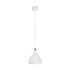 GLOBOSTAR® RADE 203-0126 Μοντέρνο Κρεμαστό Φωτιστικό Οροφής με Ντουί 1 x E27 AC 220-240V IP20 - Λευκό & Ασημί - Μ18.5 x Π18.5 x Υ23cm - ledmania.gr