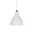GLOBOSTAR® RADE 203-0126 Μοντέρνο Κρεμαστό Φωτιστικό Οροφής με Ντουί 1 x E27 AC 220-240V IP20 - Λευκό & Ασημί - Μ18.5 x Π18.5 x Υ23cm - ledmania.gr