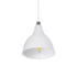 GLOBOSTAR® RADE 203-0126 Μοντέρνο Κρεμαστό Φωτιστικό Οροφής με Ντουί 1 x E27 AC 220-240V IP20 - Λευκό & Ασημί - Μ18.5 x Π18.5 x Υ23cm - ledmania.gr