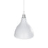 GLOBOSTAR® RADE 203-0126 Μοντέρνο Κρεμαστό Φωτιστικό Οροφής με Ντουί 1 x E27 AC 220-240V IP20 - Λευκό & Ασημί - Μ18.5 x Π18.5 x Υ23cm - ledmania.gr