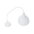 GLOBOSTAR® RADE 203-0126 Μοντέρνο Κρεμαστό Φωτιστικό Οροφής με Ντουί 1 x E27 AC 220-240V IP20 - Λευκό & Ασημί - Μ18.5 x Π18.5 x Υ23cm - ledmania.gr