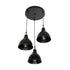 GLOBOSTAR® RADE 203-0127 Μοντέρνο Κρεμαστό Φωτιστικό Οροφής με Ντουί 3 x E27 AC 220-240V IP20 - Μαύρο & Χάλκινο - Μ40 x Π40 x Υ40cm