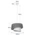GLOBOSTAR® ALINA 203-0129 Μοντέρνο Κρεμαστό Φωτιστικό Οροφής με Ντουί 1 x E27 AC 220-240V IP20 - Καφέ & Μπεζ - Μ30 x Π30 x Υ20cm