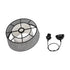 GloboStar® ALINA 203-0130 Μοντέρνο Κρεμαστό Φωτιστικό Καπέλο Μονόφωτο 1 x E27 IP20 Γκρι & Λευκό Ύφασμα - Μ30 x Π30 x Υ93cm - ledmania.gr