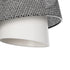 GloboStar® ALINA 203-0130 Μοντέρνο Κρεμαστό Φωτιστικό Καπέλο Μονόφωτο 1 x E27 IP20 Γκρι & Λευκό Ύφασμα - Μ30 x Π30 x Υ93cm - ledmania.gr
