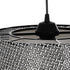 GloboStar® ALINA 203-0130 Μοντέρνο Κρεμαστό Φωτιστικό Καπέλο Μονόφωτο 1 x E27 IP20 Γκρι & Λευκό Ύφασμα - Μ30 x Π30 x Υ93cm - ledmania.gr