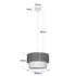 GLOBOSTAR® SISSIE 203-0138 Μοντέρνο Κρεμαστό Φωτιστικό Οροφής με Ντουί 1 x E27 AC 220-240V IP20 - Καφέ & Μπεζ - Μ30 x Π30 x Υ23cm